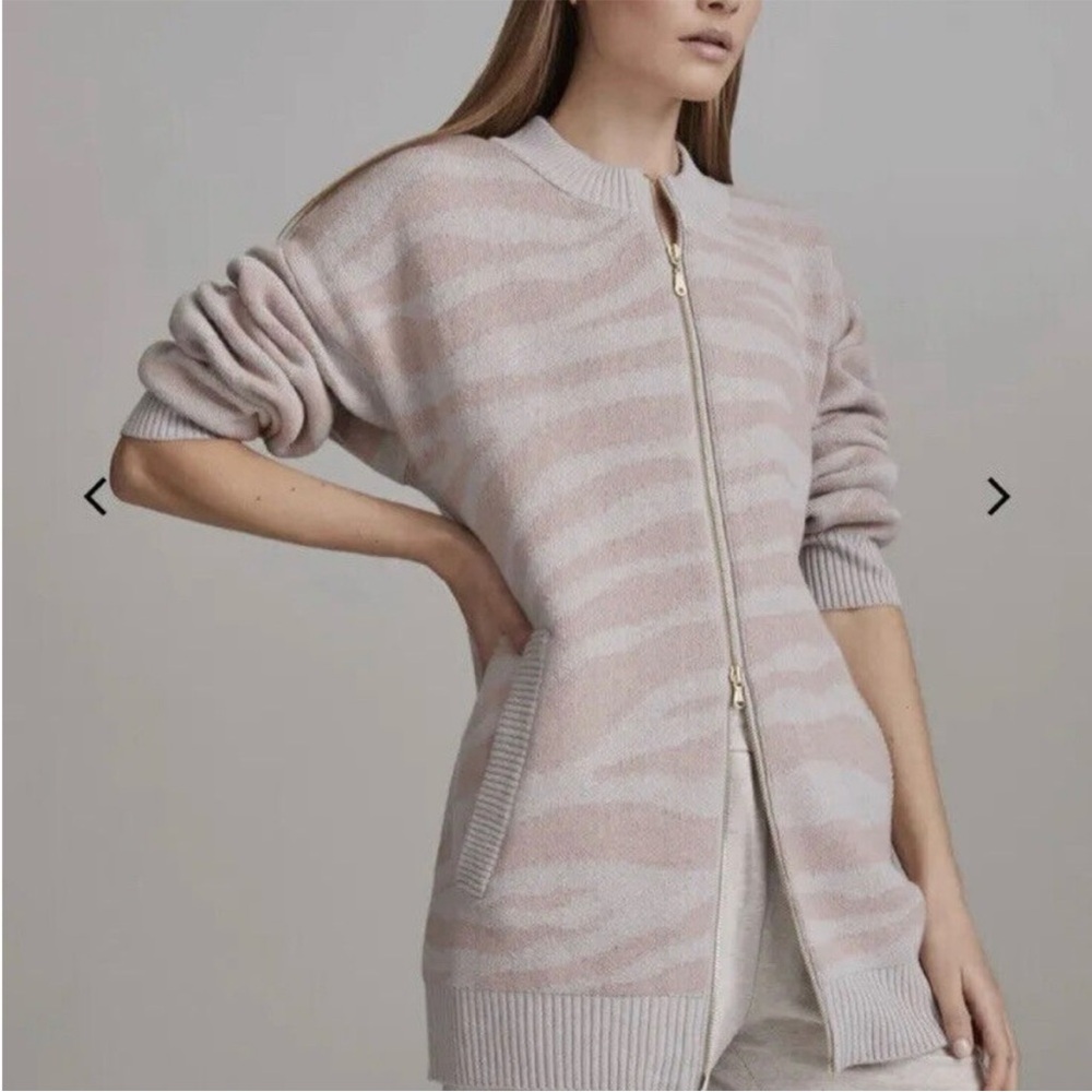 Varley Pink and Cream Women's Sweater